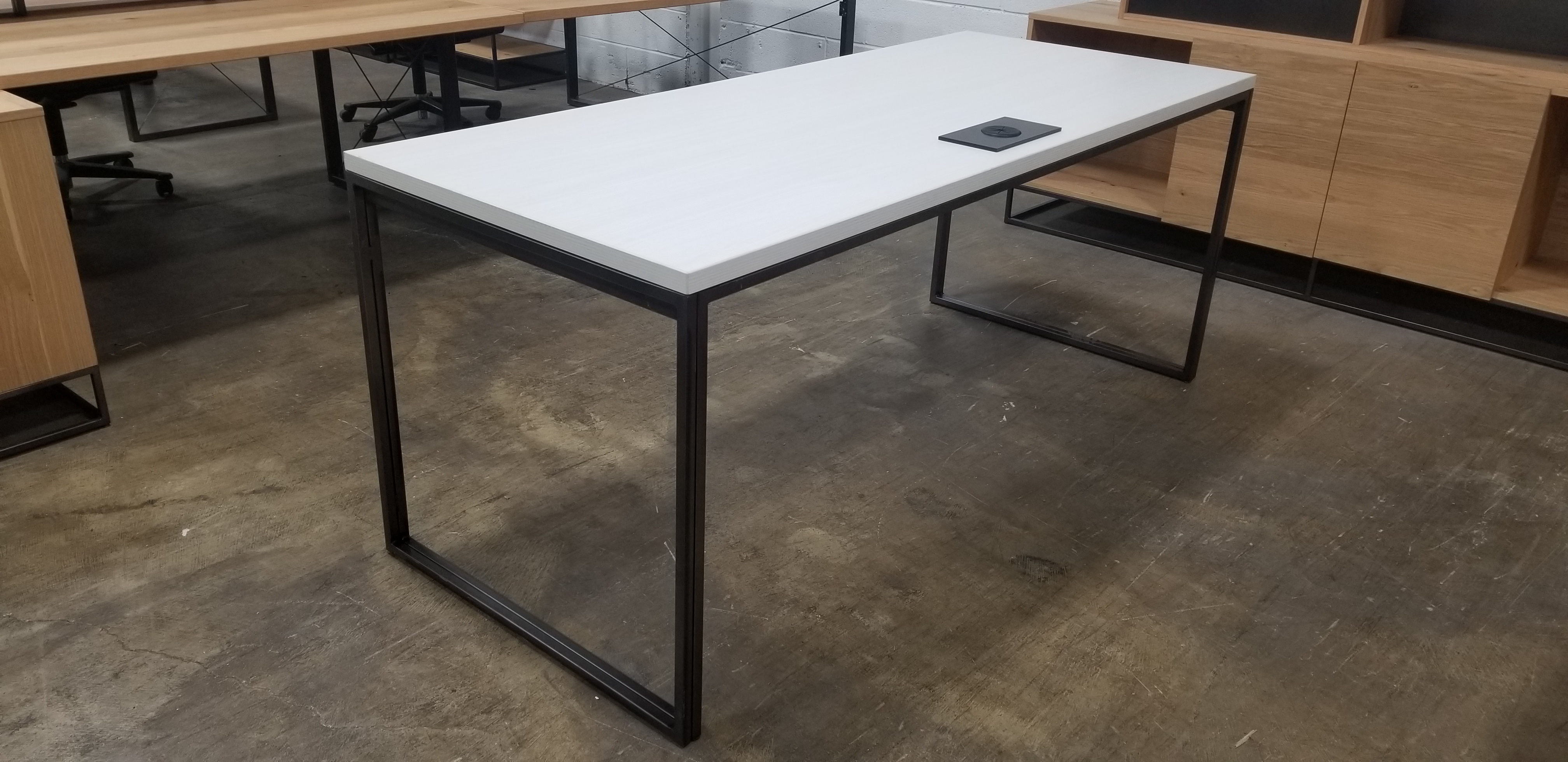 Brooklyn + Max Argyle Wood Modern Industrial 72 inch Wide Wide Desk in White