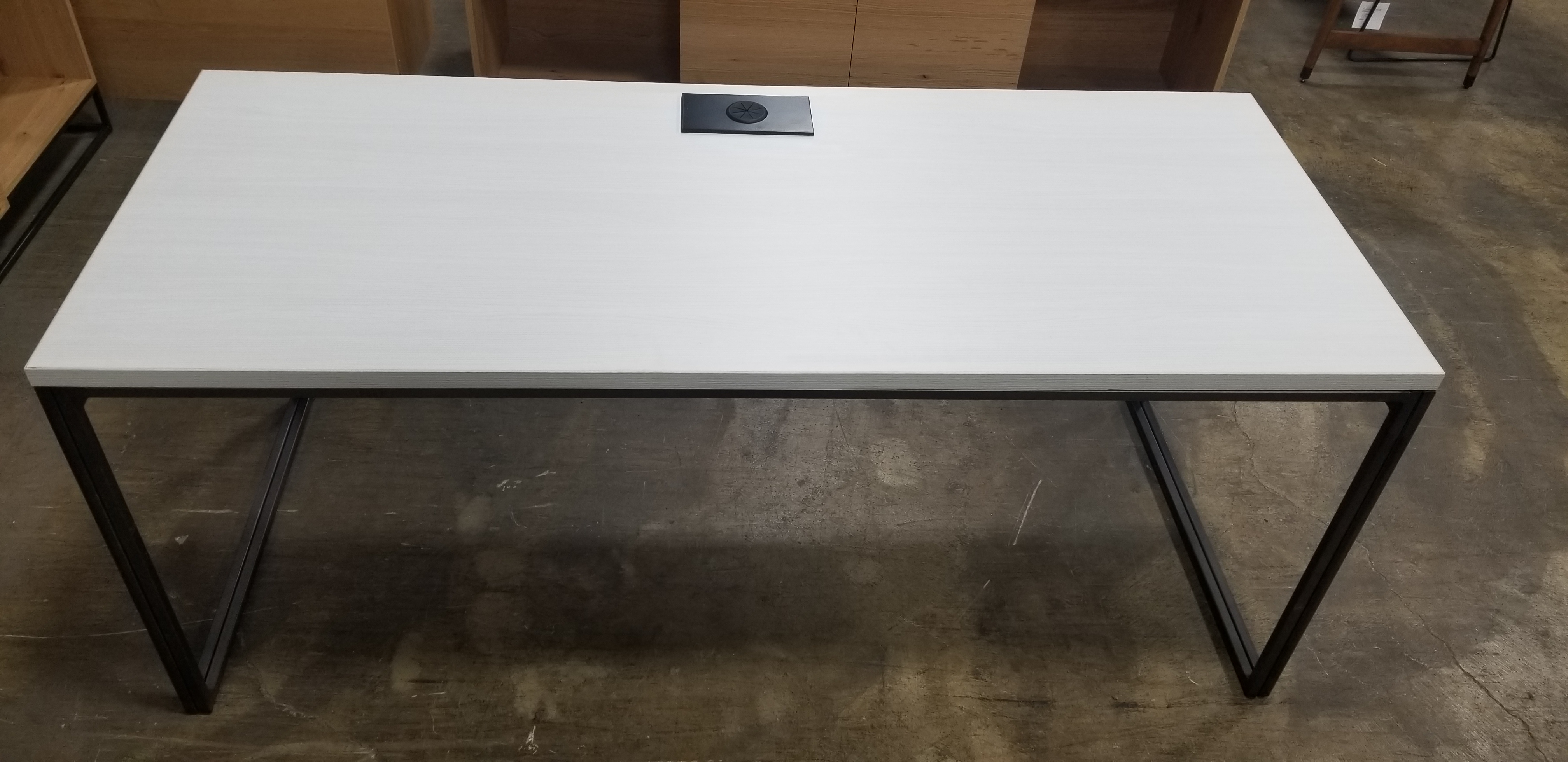 Brooklyn + Max Argyle Wood Modern Industrial 72 inch Wide Wide Desk in White