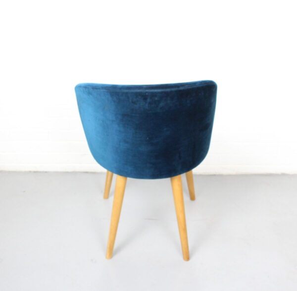 Blue Velvet Armchair - Used - Image 4