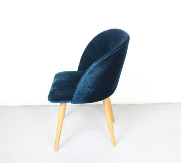 Blue Velvet Armchair - Used - Image 5