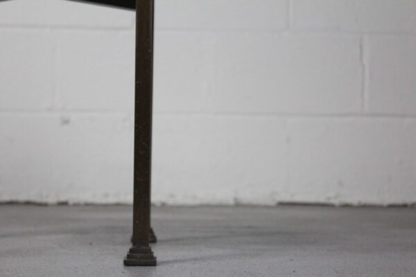 Modern Industrial Metal and Black Granite End Table - Used - Image 8