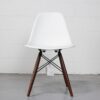 White Mid-Century Modern Plastic Shell Accent Chair - Used - Image 2