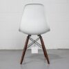 White Mid-Century Modern Plastic Shell Accent Chair - Used - Image 4