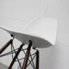 White Mid-Century Modern Plastic Shell Accent Chair - Used - Image 7