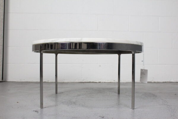 1970s Midcentury Marble/Chrome Coffee Table - Used - Image 2