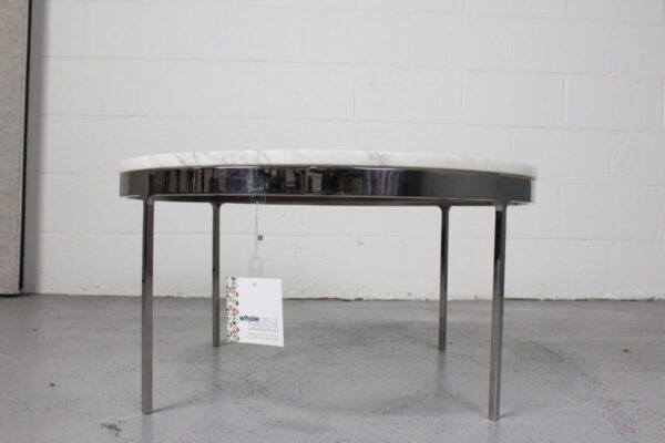 1970s Midcentury Marble/Chrome Coffee Table - Used - Image 3