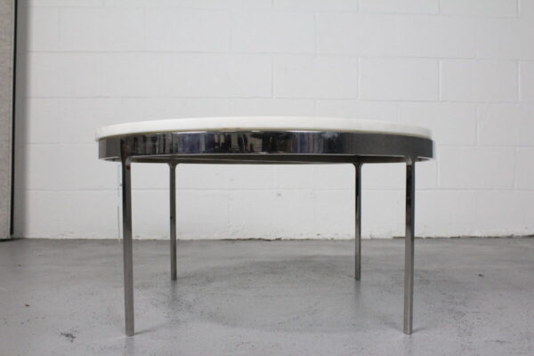 1970s Midcentury Marble/Chrome Coffee Table - Used - Image 4