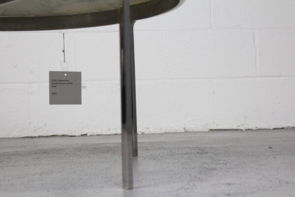 1970s Midcentury Marble/Chrome Coffee Table - Used - Image 6