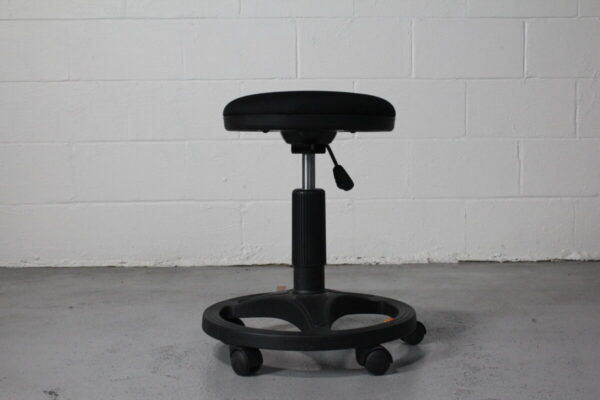 Black Rolling Stool - Used - Image 2