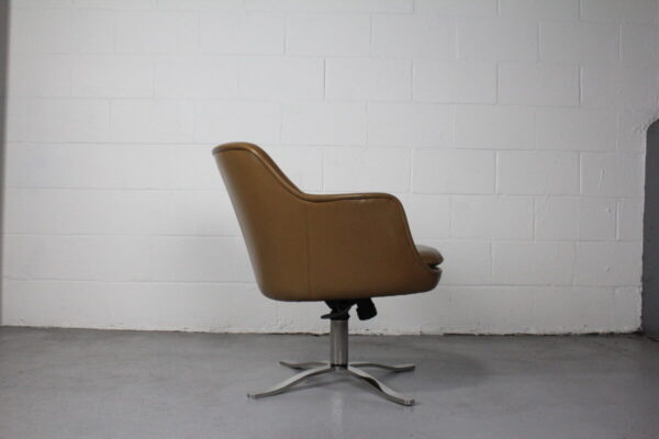 1960s Leather Swivel Desk Chair by Nicos Zographos - Used - Image 5
