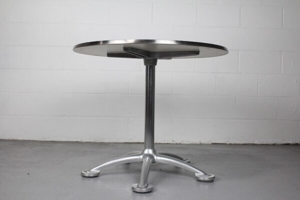 George Pensi for Amat-3 Round Aluminum Dining Table by Knoll - Used