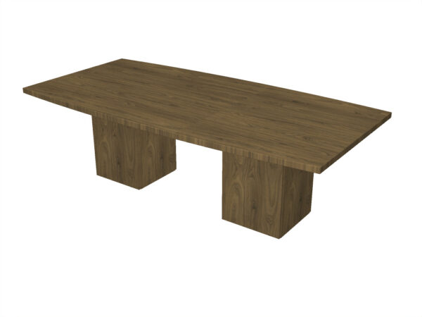 Homegrown Boat Conference Table with Cube Base (Multiple Colors Available)