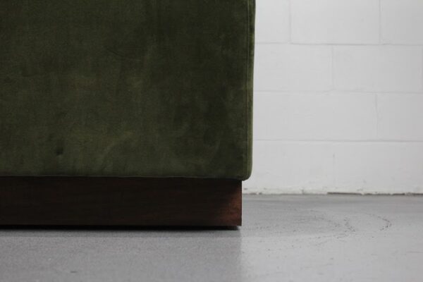 Modern Green Velvet Channel-Tufted Banquette Booth - Used - Image 8